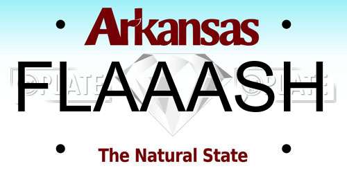FLAAASH Arkansas License Plate