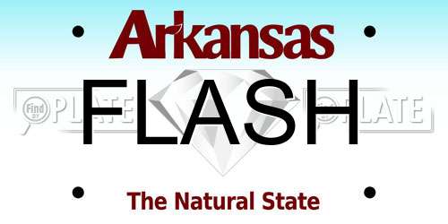 FLASH Arkansas License Plate