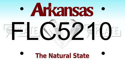 FLC5210 Arkansas License Plate