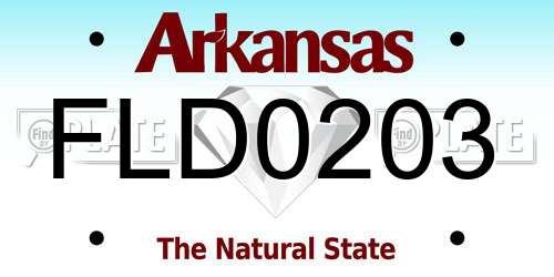 FLD0203 Arkansas License Plate