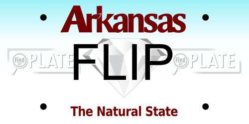 FLIP Arkansas License Plate