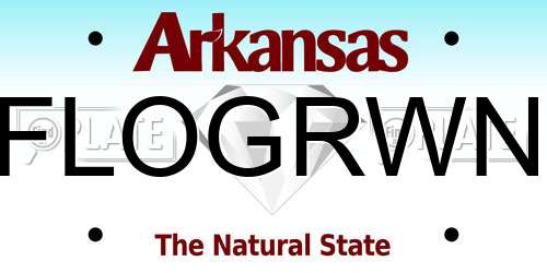FLOGRWN Arkansas License Plate