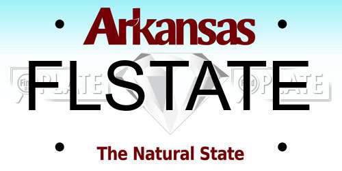 FLSTATE Arkansas License Plate