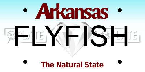 FLYFISH Arkansas License Plate