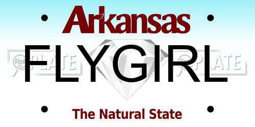FLYGIRL Arkansas License Plate