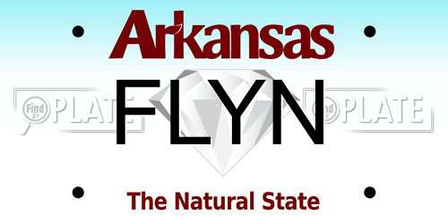 FLYN Arkansas License Plate