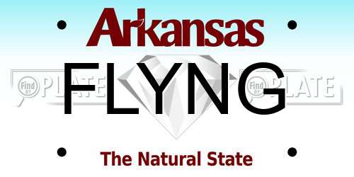 FLYNG Arkansas License Plate