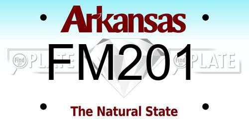 FM201 Arkansas License Plate