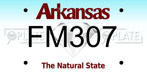 FM307 Arkansas License Plate
