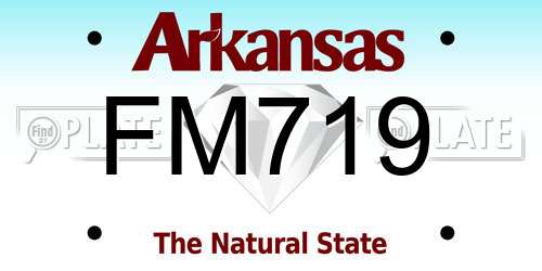 FM719 Arkansas License Plate