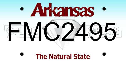 FMC2495 Arkansas License Plate
