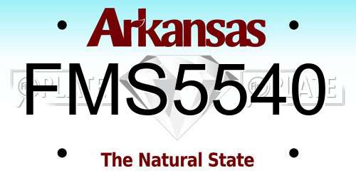 FMS5540 Arkansas License Plate