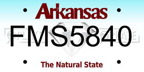 FMS5840 Arkansas License Plate
