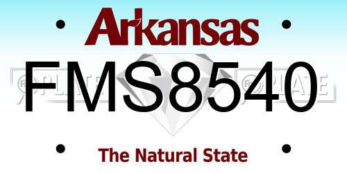 FMS8540 Arkansas License Plate