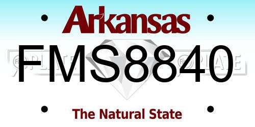 FMS8840 Arkansas License Plate