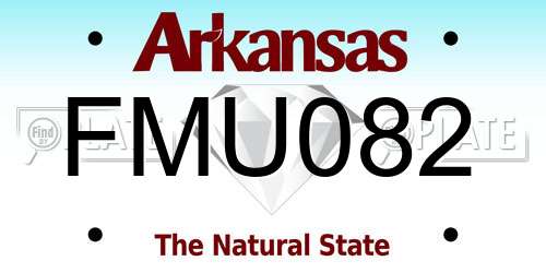 FMU082 Arkansas License Plate