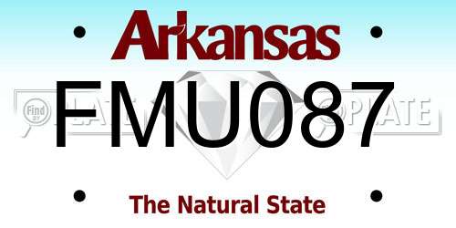 FMU087 Arkansas License Plate