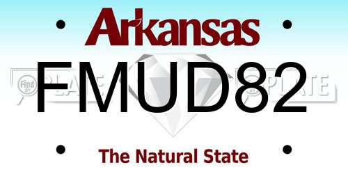 FMUD82 Arkansas License Plate