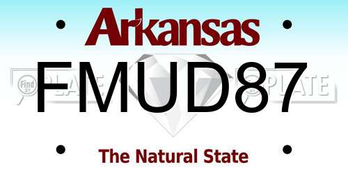 FMUD87 Arkansas License Plate