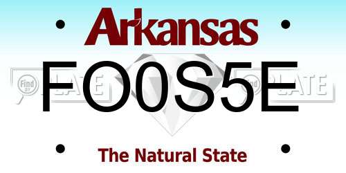 FO0S5E Arkansas License Plate