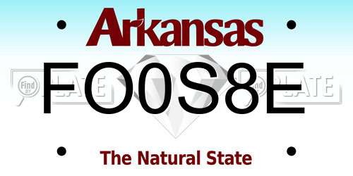 FO0S8E Arkansas License Plate