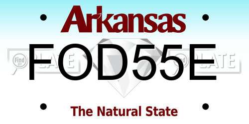 FOD55E Arkansas License Plate