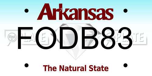 FODB83 Arkansas License Plate