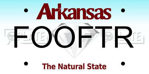 FOOFTR Arkansas License Plate