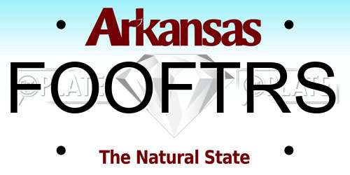 FOOFTRS Arkansas License Plate