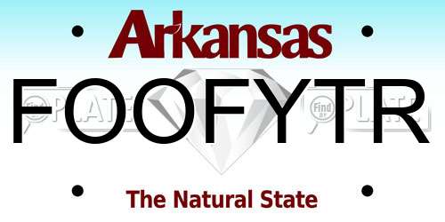 FOOFYTR Arkansas License Plate