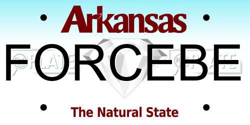 FORCEBE Arkansas License Plate