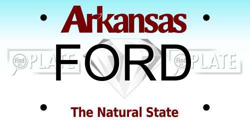FORD Arkansas License Plate
