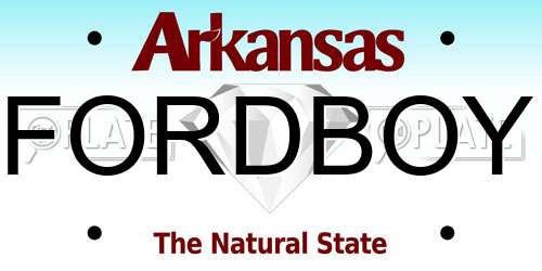 FORDBOY Arkansas License Plate