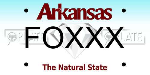 FOXXX Arkansas License Plate