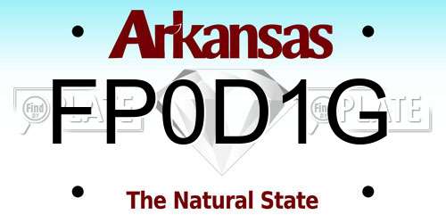 FP0D1G Arkansas License Plate