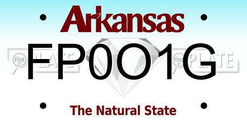 FP0O1G Arkansas License Plate