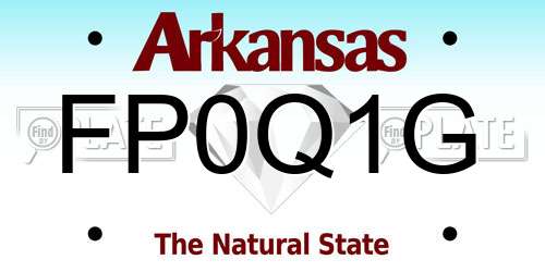 FP0Q1G Arkansas License Plate