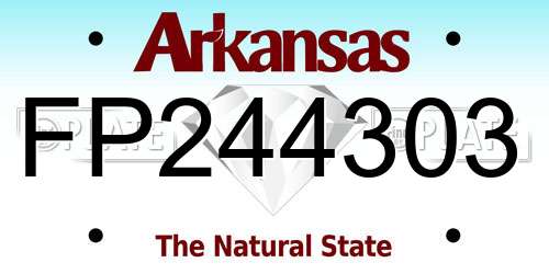 FP244303 Arkansas License Plate