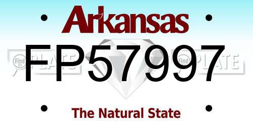 FP57997 Arkansas License Plate