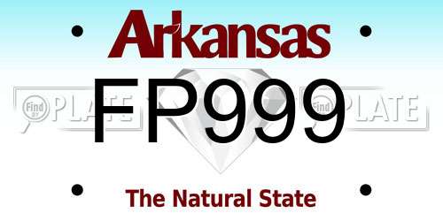 FP999 Arkansas License Plate