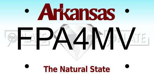 FPA4MV Arkansas License Plate