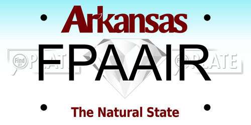 FPAAIR Arkansas License Plate