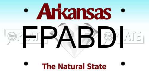 FPABDI Arkansas License Plate