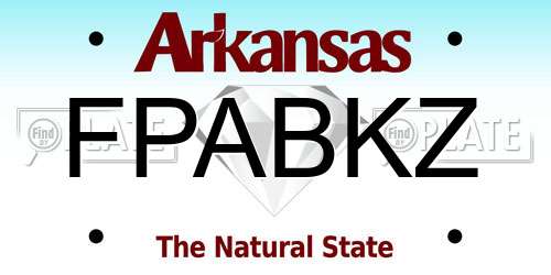 FPABKZ Arkansas License Plate