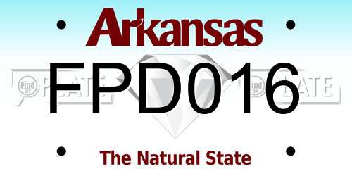 FPD016 Arkansas License Plate