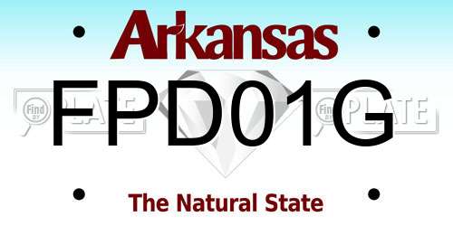 FPD01G Arkansas License Plate