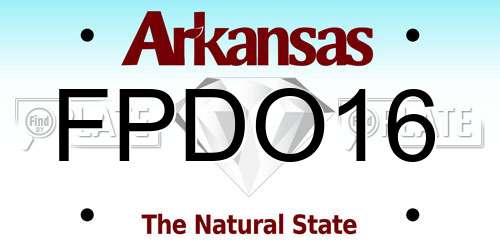 FPDO16 Arkansas License Plate