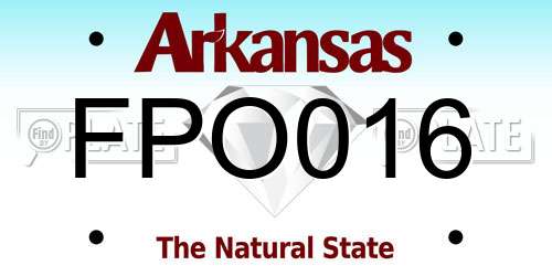 FPO016 Arkansas License Plate