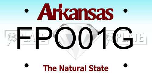 FPO01G Arkansas License Plate
