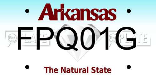 FPQ01G Arkansas License Plate